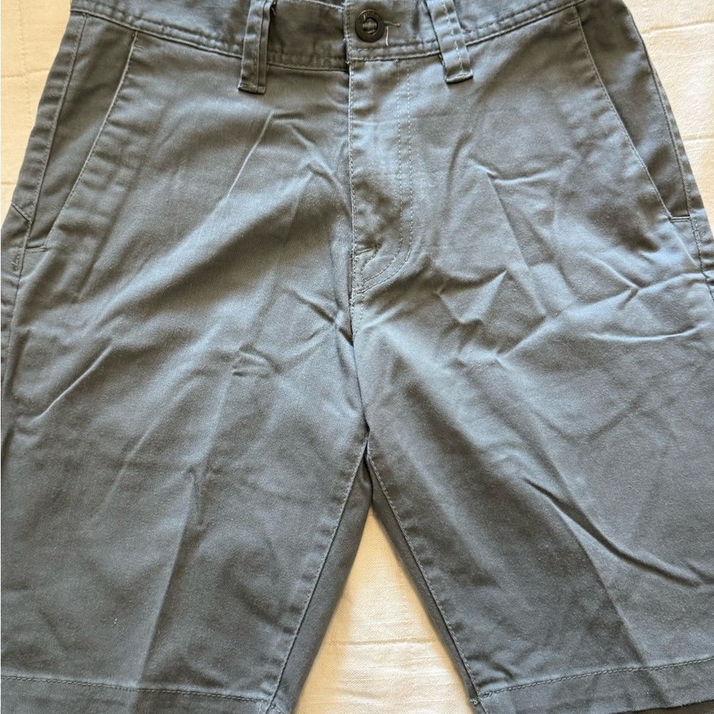 Volcom Kids Flat Front Gray Chino Shorts